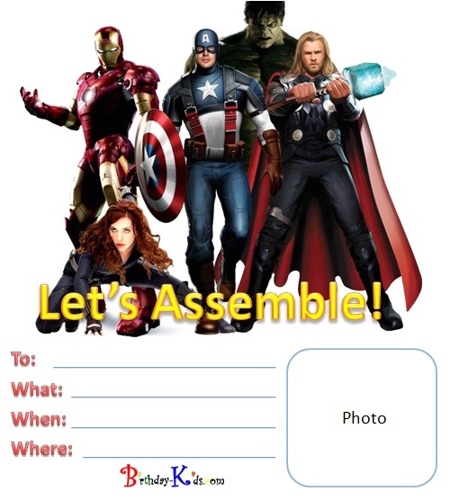 Avengers Birthday Invitations Custom Free Birthday Kids Printables Avengers