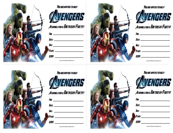 Avengers Birthday Invitations Custom Free Free Printable Avengers Birthday Invitations All Free