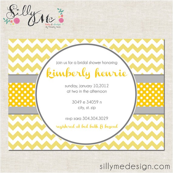 Baby and Bridal Shower Combined Invitations Items Similar to Chevron and Dots Custom Baby Shower