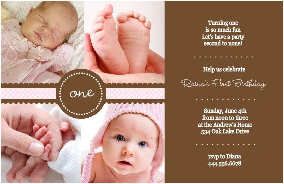 Baby Birth Party Invitation Message 1st Birthday Invitation Wording Ideas From Purpletrail