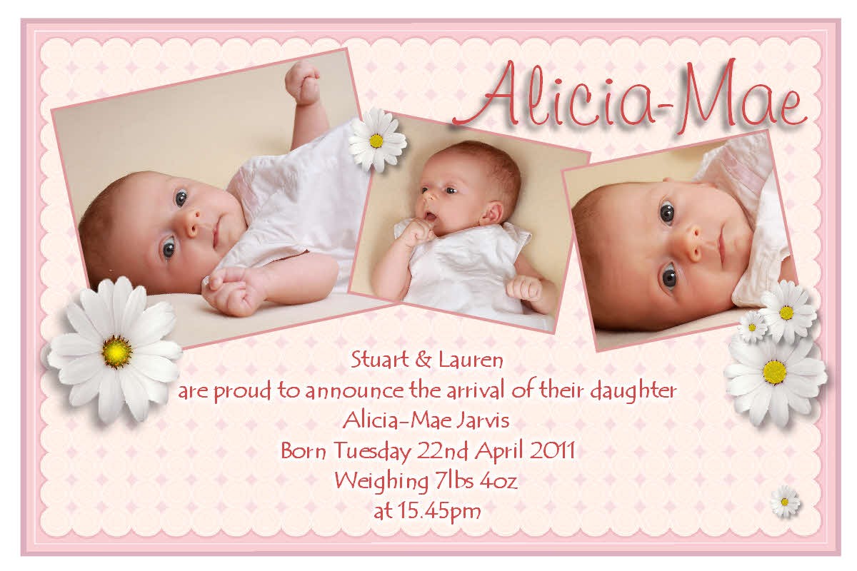 Baby Birth Party Invitation Message Birth Announcements Cards