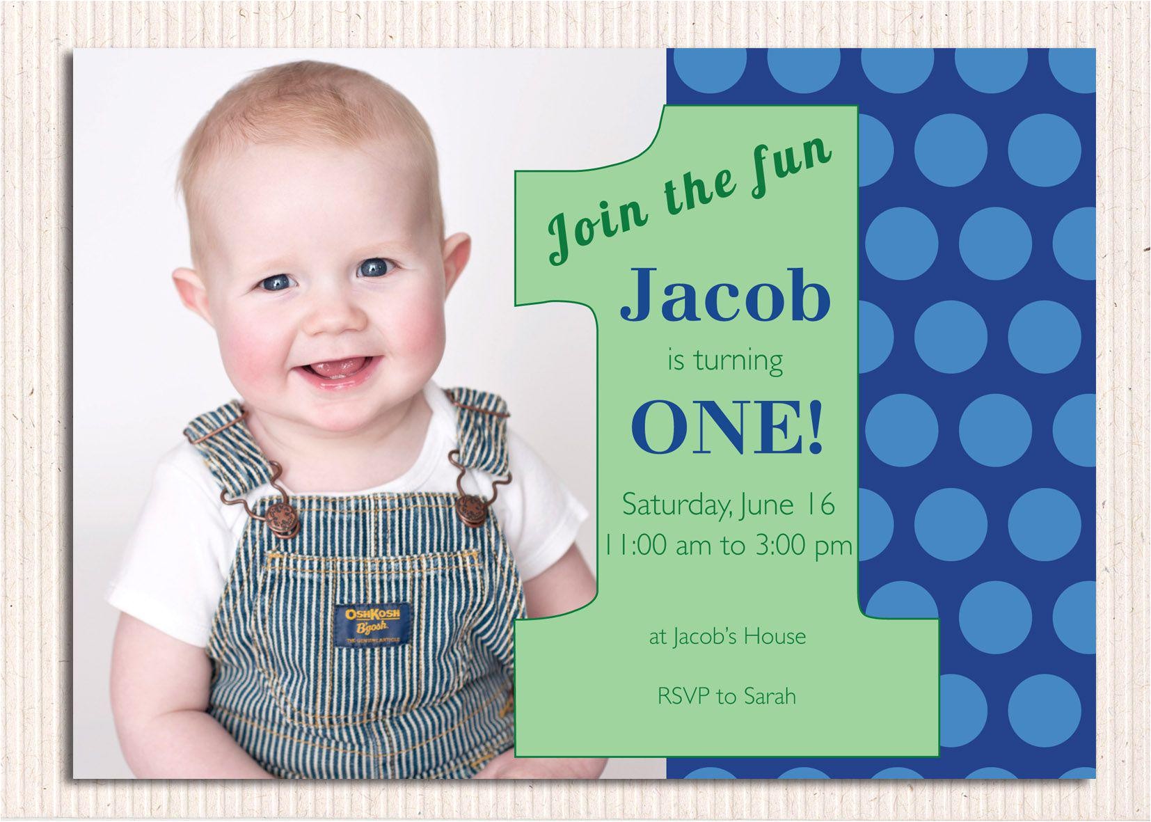 Baby Boy 1st Birthday Party Invitations 16 Best First Birthday Invites Printable Sample