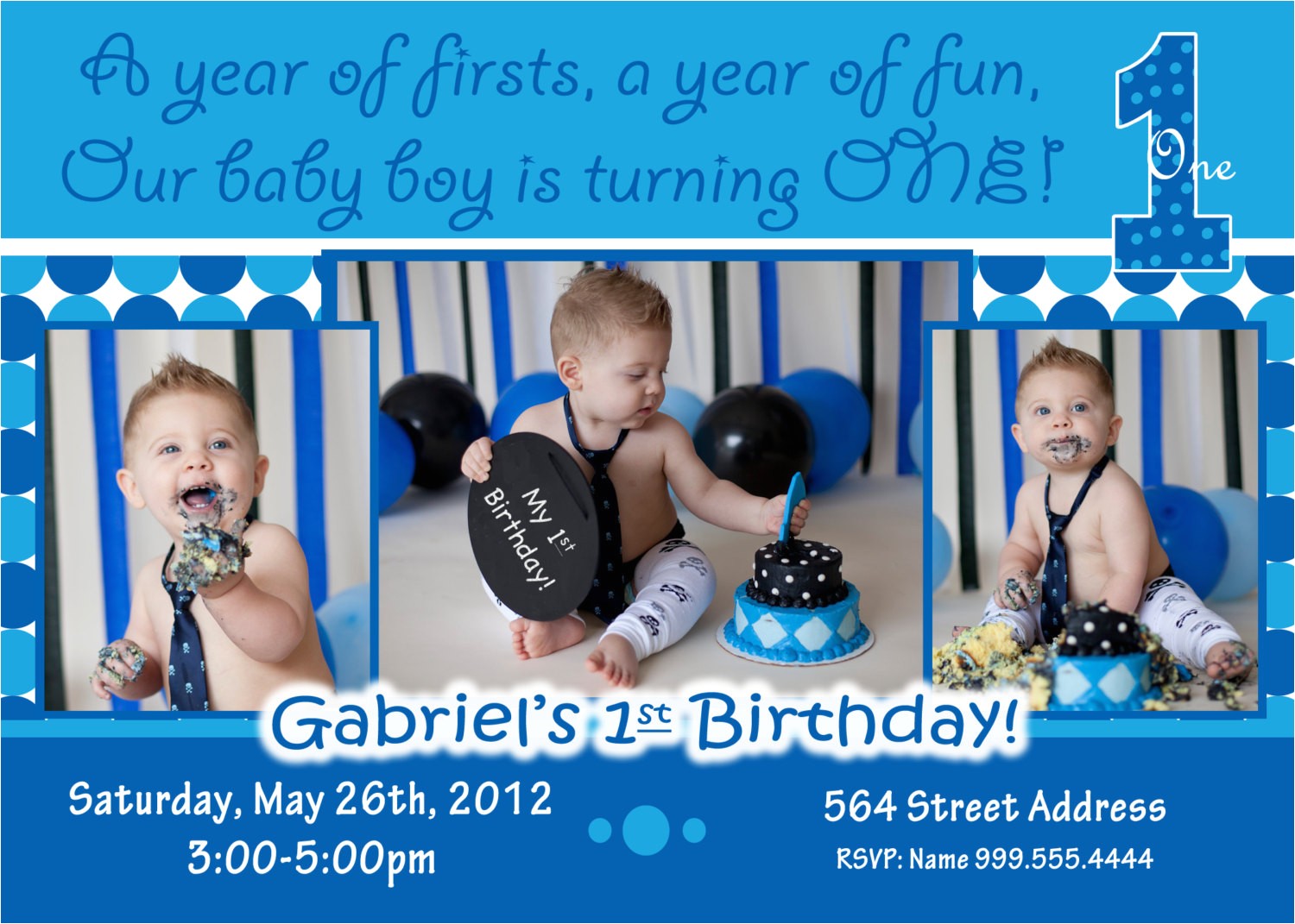 Baby Boy 1st Birthday Party Invitations Baby Boy 1st Birthday Invitations Free Printable Baby