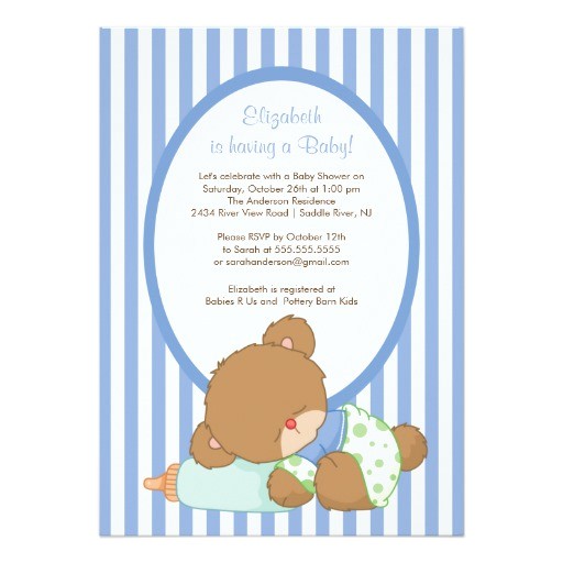 Baby Boy Shower Invitations with Teddy Bears Sweet Teddy Bear Boy Baby Shower Invitation