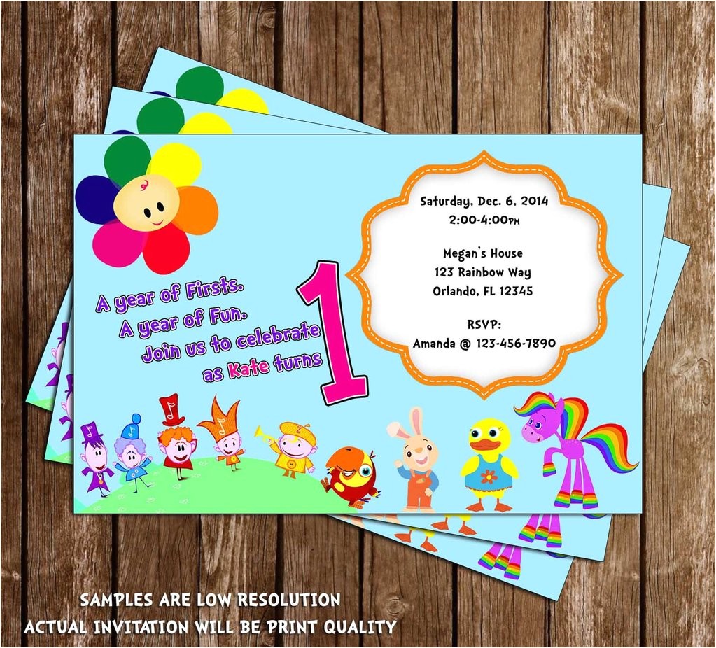 Baby First Tv Birthday Invitations Novel Concept Designs Baby First Tv 1st Birthday
