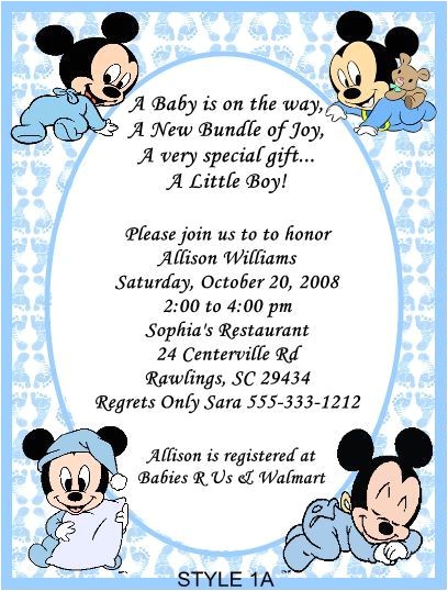Baby Mickey Mouse Baby Shower Invitations Mickey Mouse Baby Shower Invitations for Boys Party Xyz