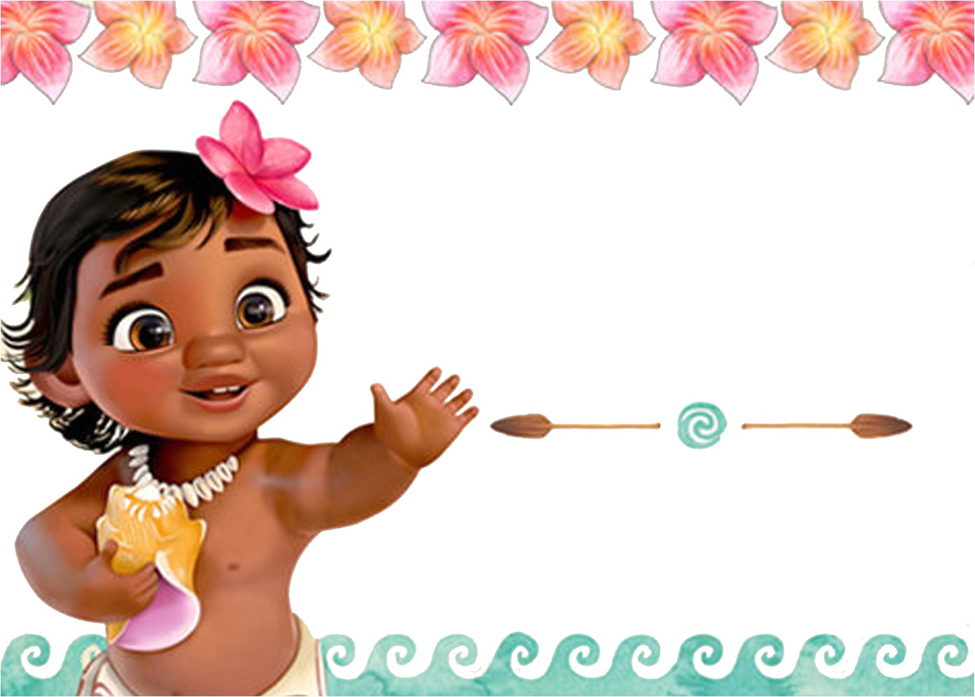 Baby Moana Birthday Invitation Template Free Moana Birthday Invitation Template