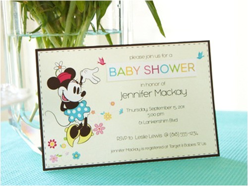Baby Shower Invitation Acceptance Minnie Mouse Baby Shower Invitations Sample