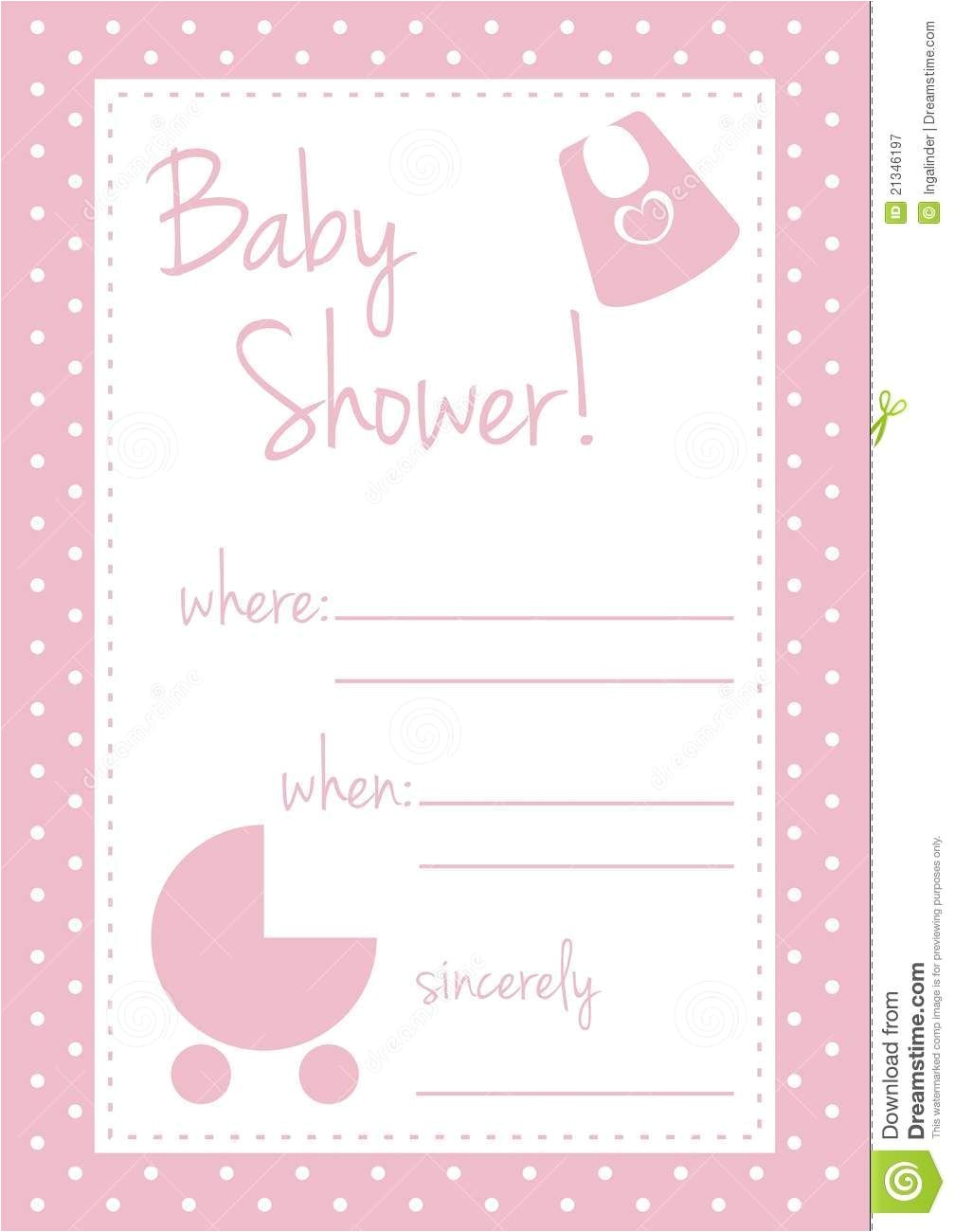 Baby Shower Invitation Cards for Girls Baby Shower Invitation Card