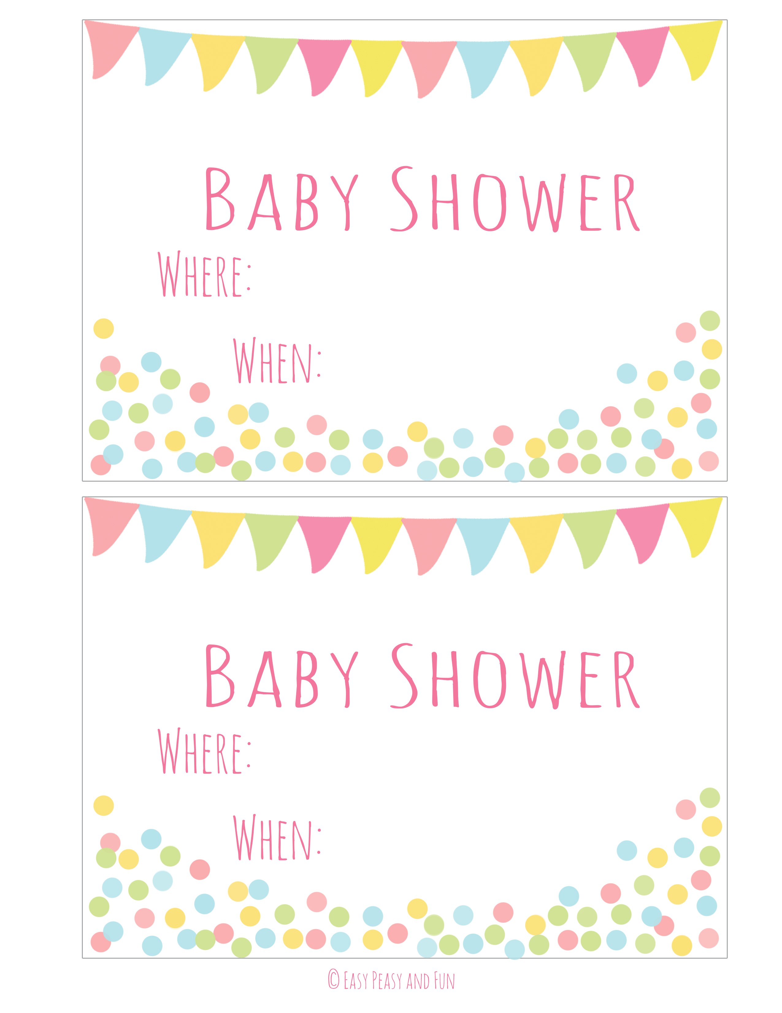 Baby Shower Invitation Cards for Girls Free Printable Baby Shower Invitations for Girls