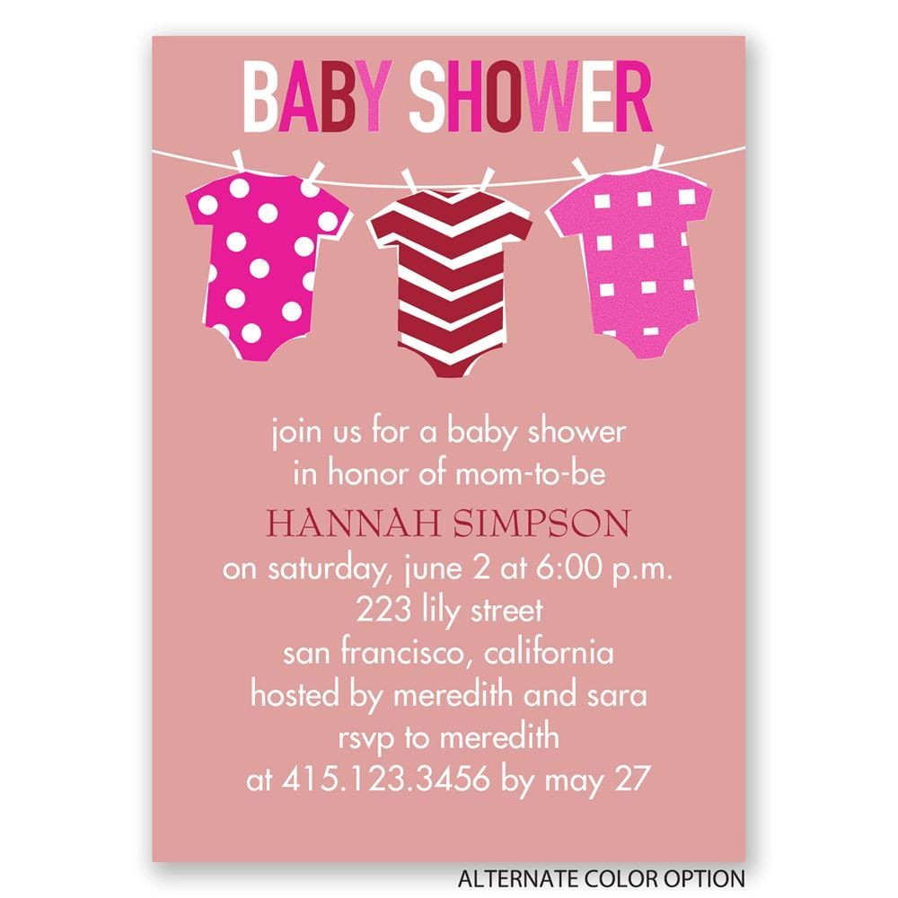 Baby Shower Invitation Details Baby Clothes Mini Baby Shower Invitation