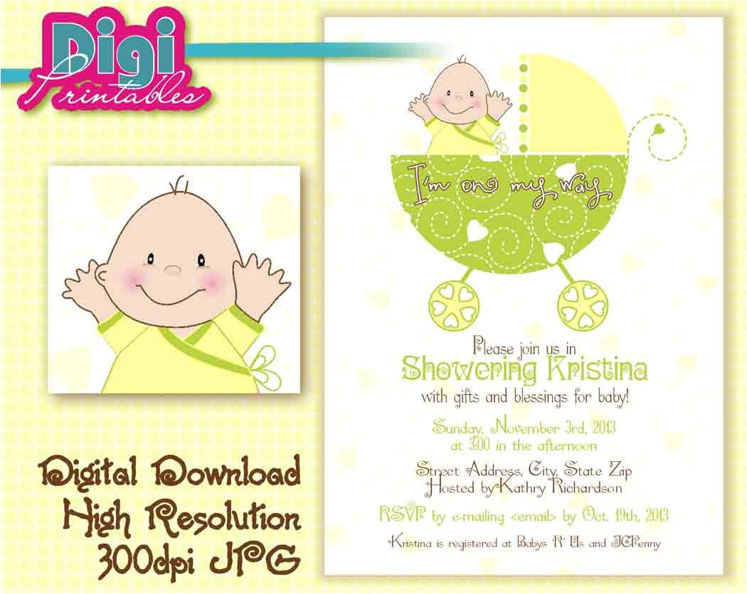Baby Shower Invitation Ideas for Unknown Gender Baby Shower Invitation Gender Unknown Digital Download Diy
