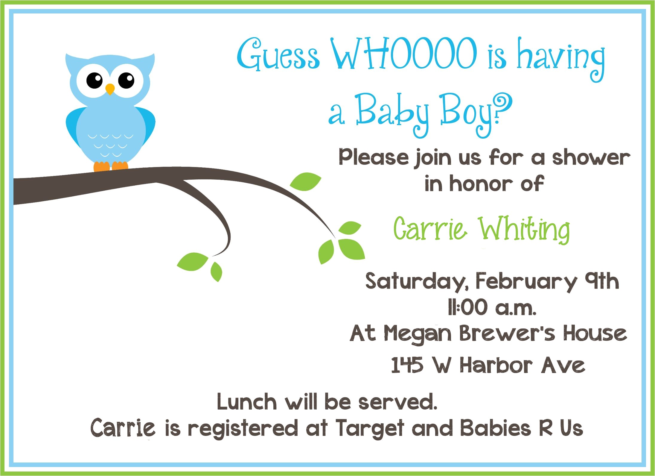 Baby Shower Invitation Samples Free Blog