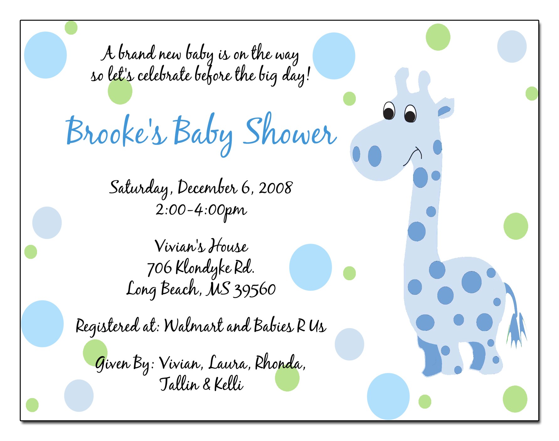 Baby Shower Invitation Text Template Wording for Baby Shower Invitations Template