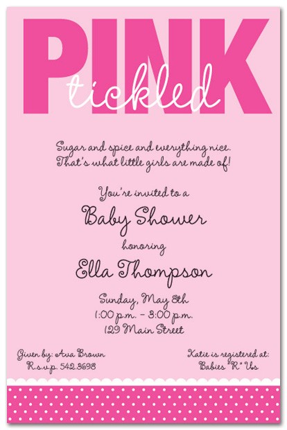 Baby Shower Invitation Wording for Girls Baby Shower Invitation Wording for A Girl