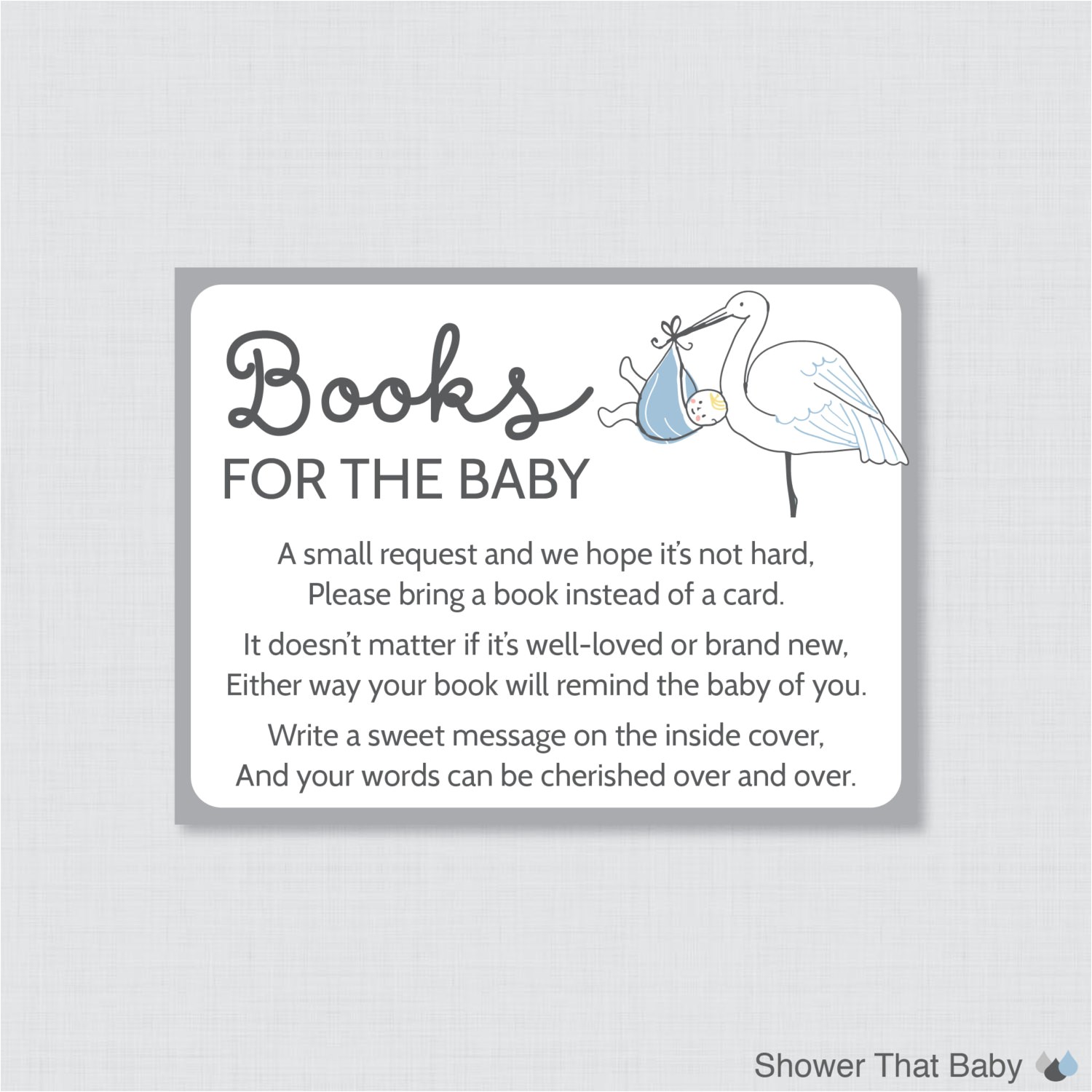 Baby Shower Invitations Bring A Book Instead Of Card Stork Baby Shower Bring A Book Instead Of A Card Invitation