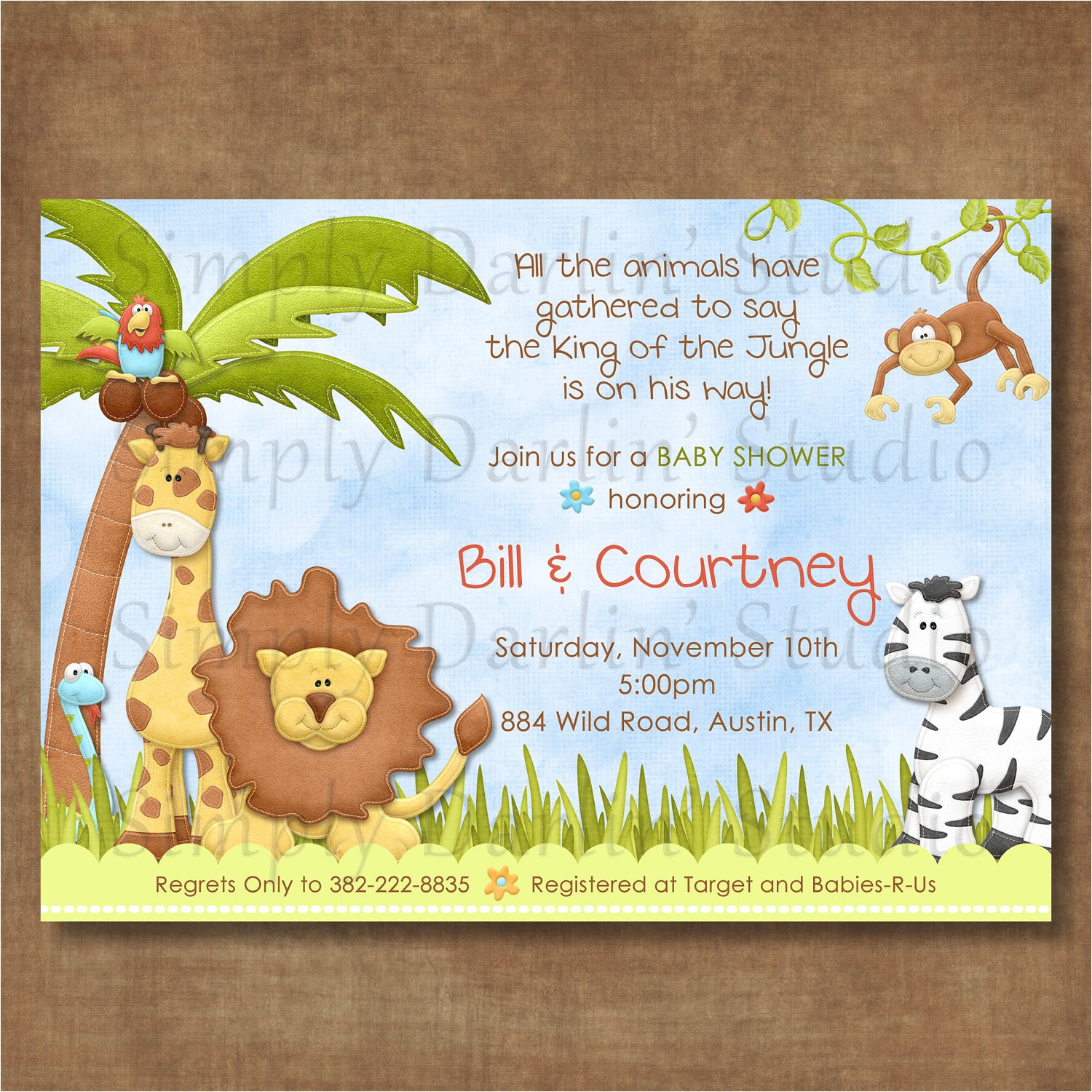 Baby Shower Invitations Cheap Price Jungle Safari Baby Shower Invitations