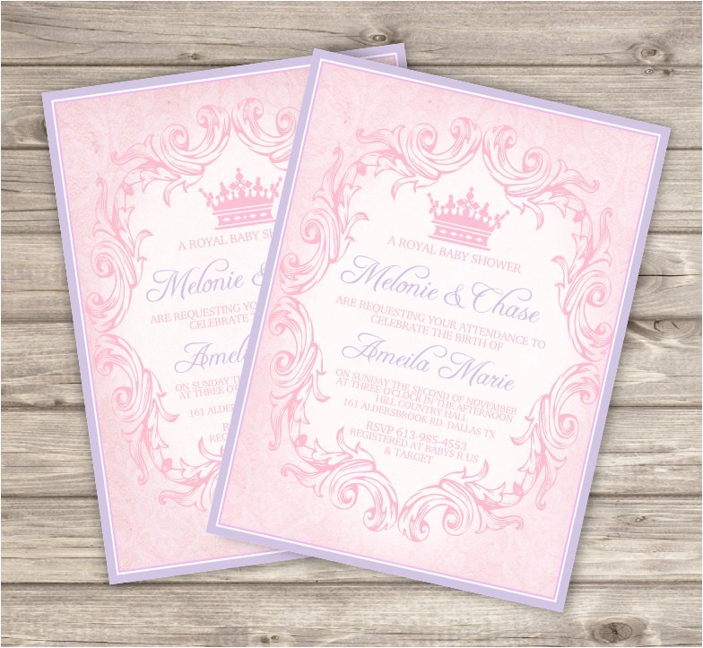 Baby Shower Invitations Dollar Tree Template Printable Princess Baby Shower Invitations at