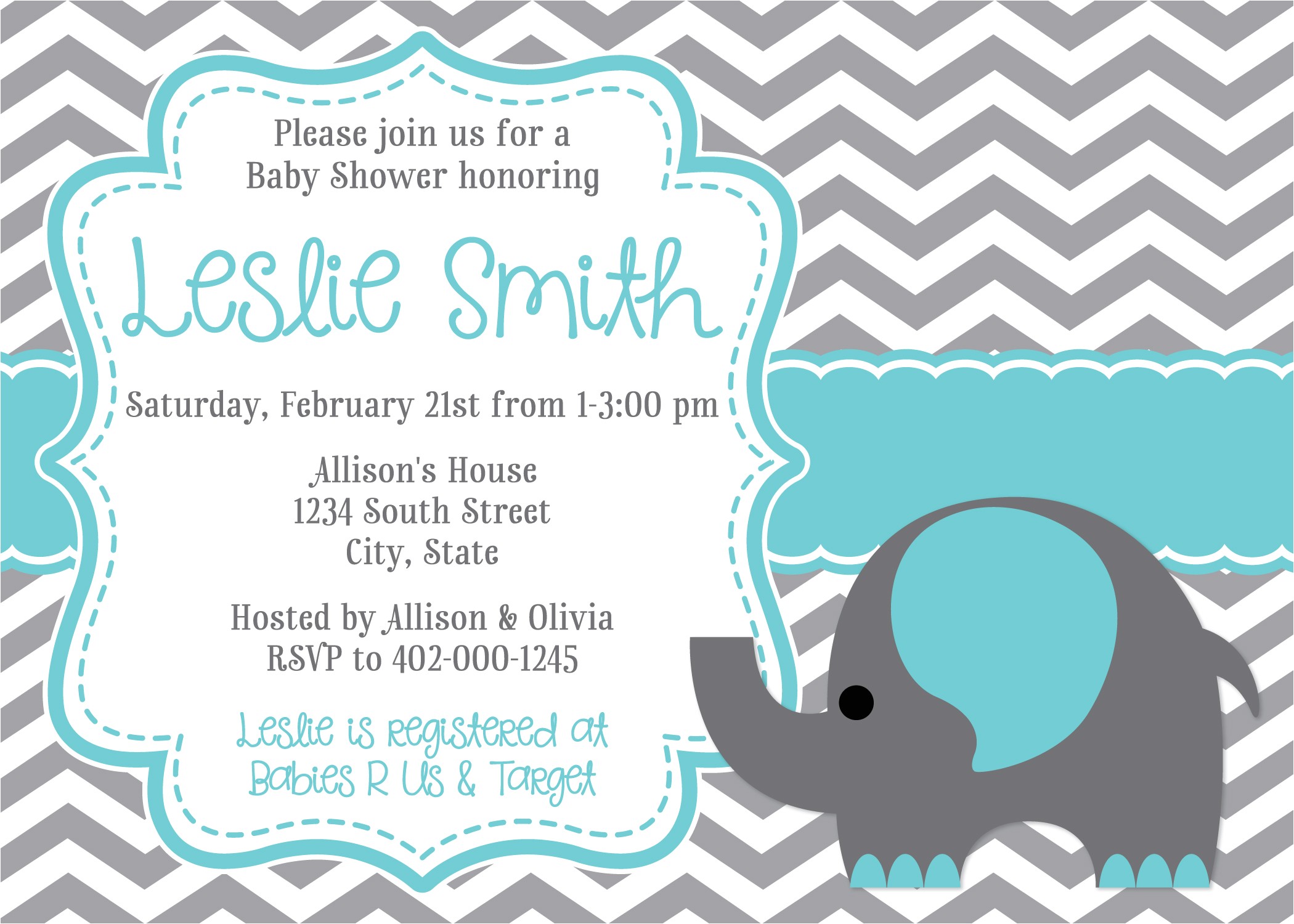 Baby Shower Invitations Elephant Baby Elephant Baby Shower Invitations