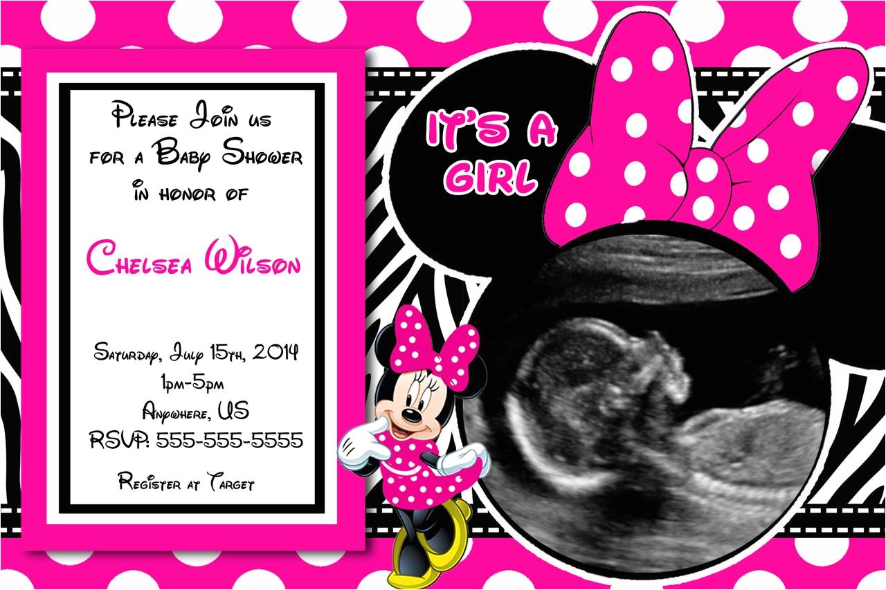 Baby Shower Invitations for Girls Minnie Mouse Baby Shower Invitations Minnie Mouse Baby Shower