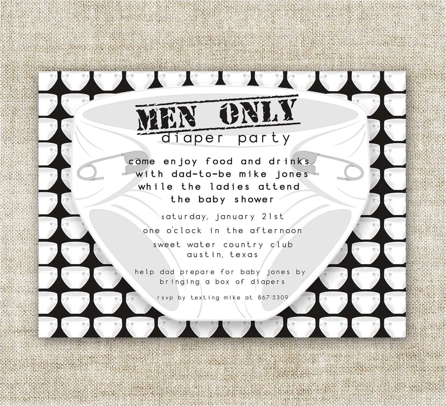 Baby Shower Invitations for Men Diaper Party Men Ly Baby Shower Invitations Chuggies
