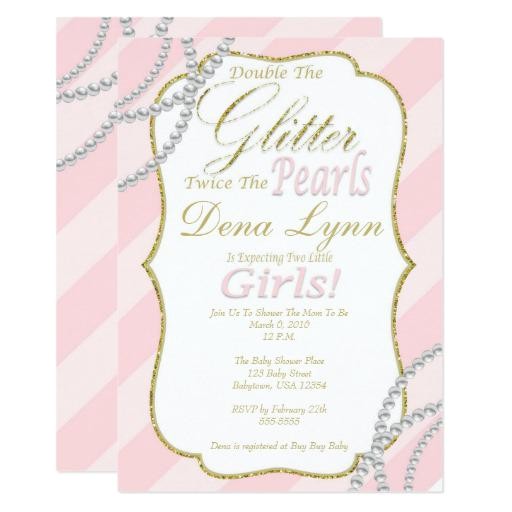 Baby Shower Invitations for Twin Girls Twin Baby Shower Invitations