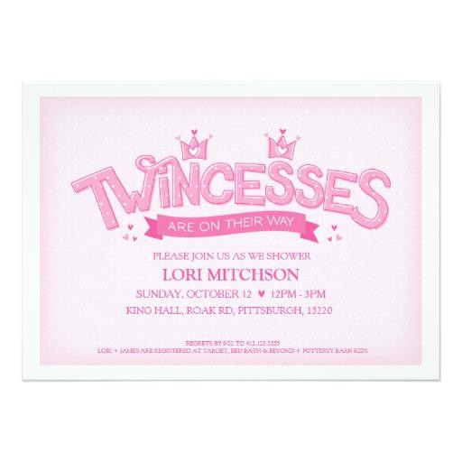 Baby Shower Invitations for Twin Girls Twin Baby Shower Invitations