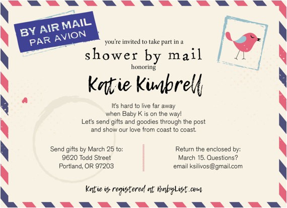 Baby Shower Invitations Mailed for You Long Distance Baby Shower Shower by Mail