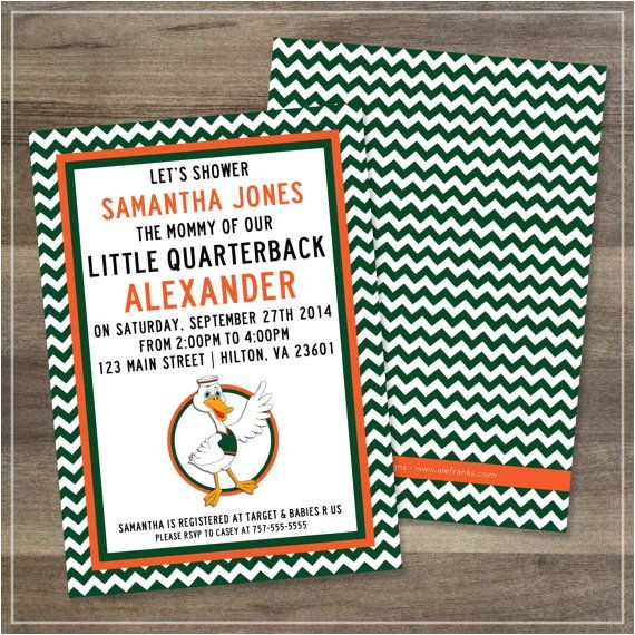 Baby Shower Invitations Miami 37 Best Miami Hurricanes Images On Pinterest