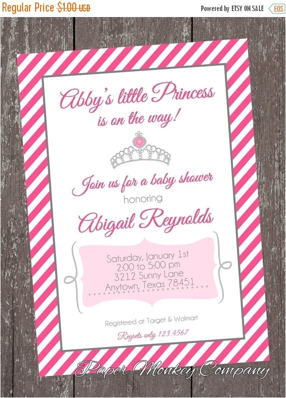 Baby Shower Invitations On Sale On Sale Princess Baby Shower Invitations by Paper Monkey