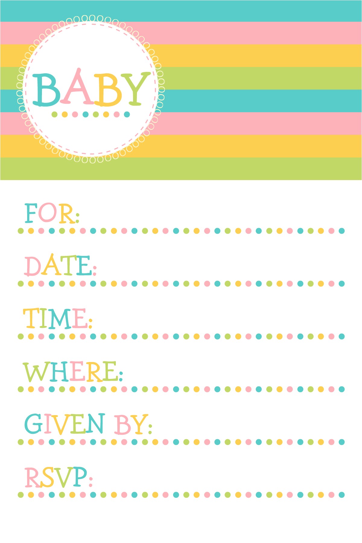 Baby Shower Invitations Printable Templates Free Baby Shower Invitation Template