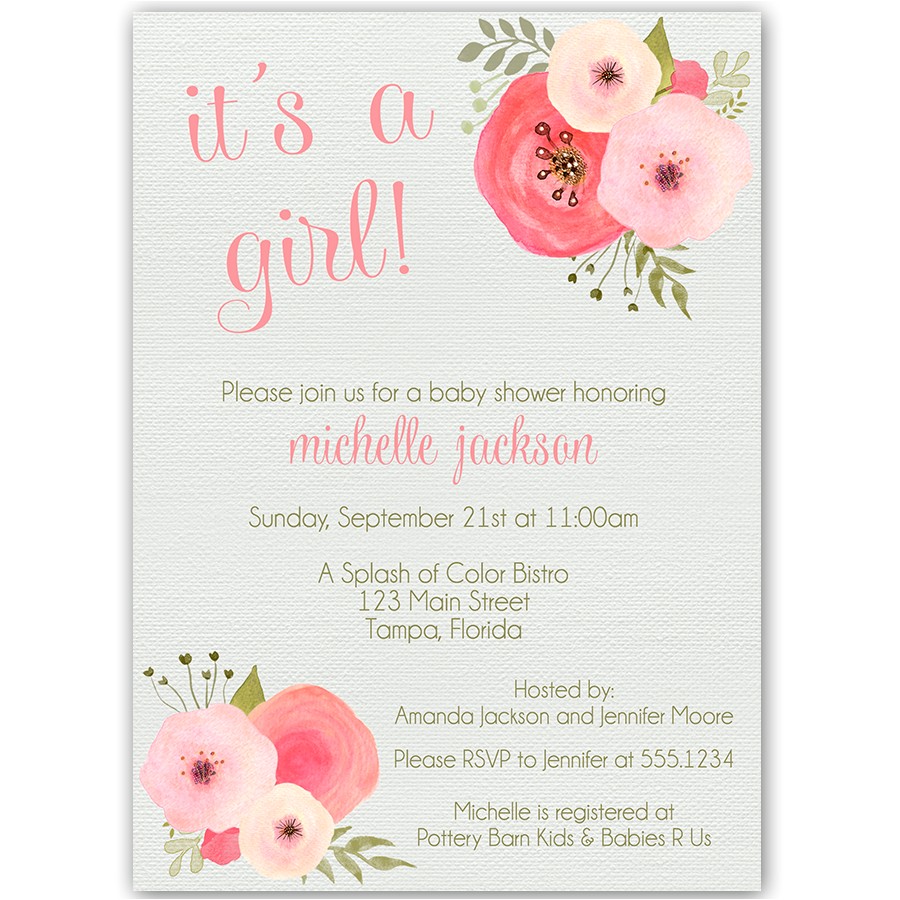 Baby Shower Invitations Under $1 Watercolor Baby Shower Invitation – the Invite Lady