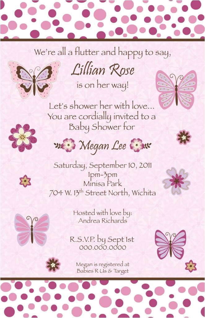 Baby Shower Invitations with butterflies How to Create butterfly Baby Shower Invitations Templates
