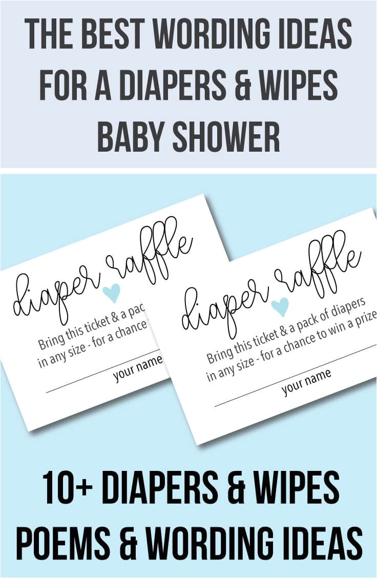 Baby Shower Invitations with Diaper Raffle Wording Diapers and Wipes Baby Shower Verses Printable Diaper