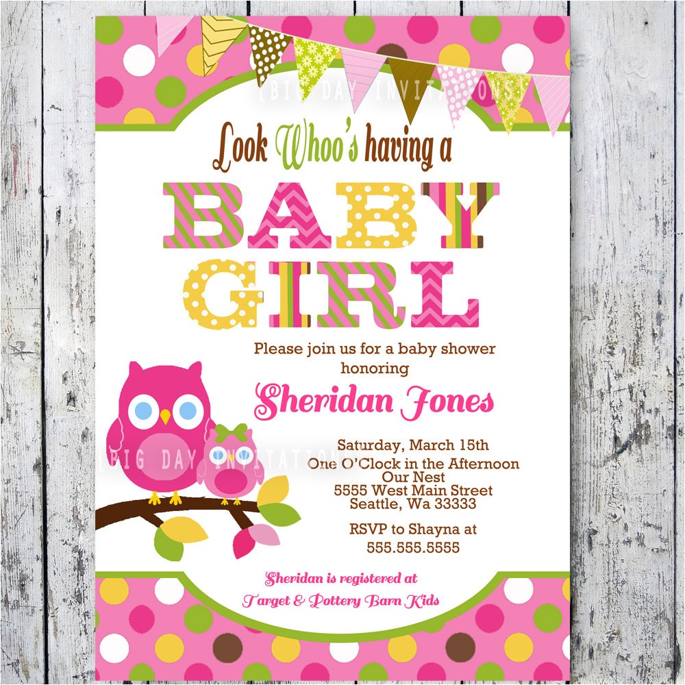 Baby Shower Invitations with Owl theme Owl Baby Shower Invitations Baby Shower by Bigdayinvitations