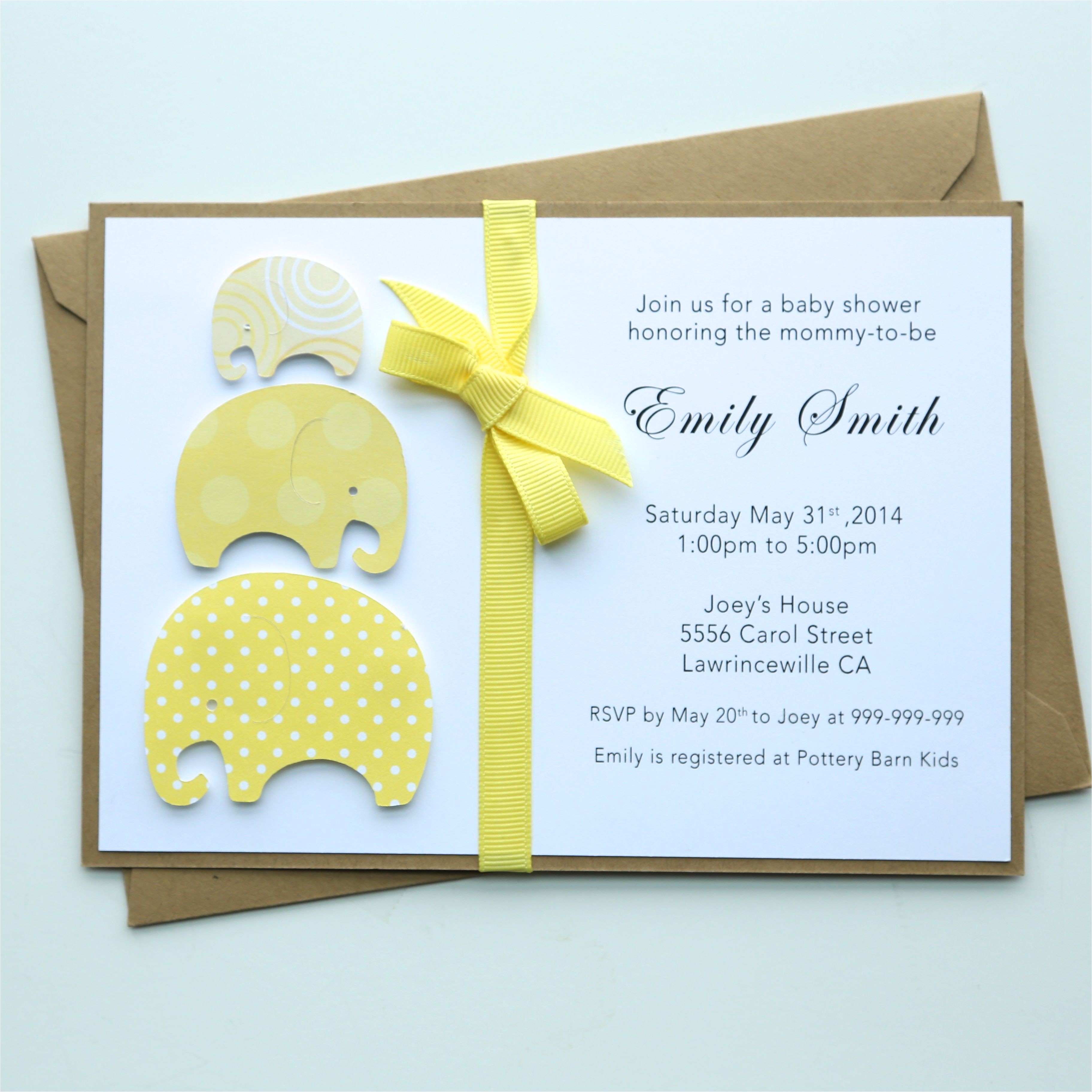 Baby Shower Invite Ideas Homemade Handmade Baby Shower Invitation Baby Shower Invite Ideas Homemade Handmade Baby Shower Invitation