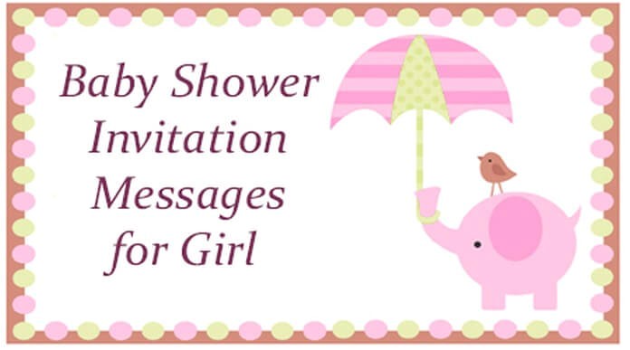 Baby Shower Invite Message Baby Shower Invitation Messages for Girl