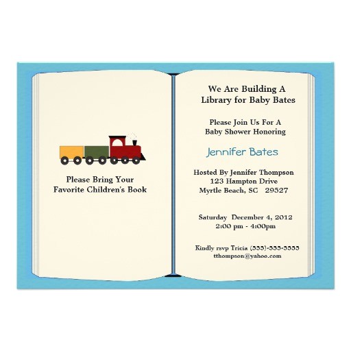 Baby Shower Invite Wording Bring A Book Bring A Book Baby Shower Invitation 13 Cm X 18 Cm