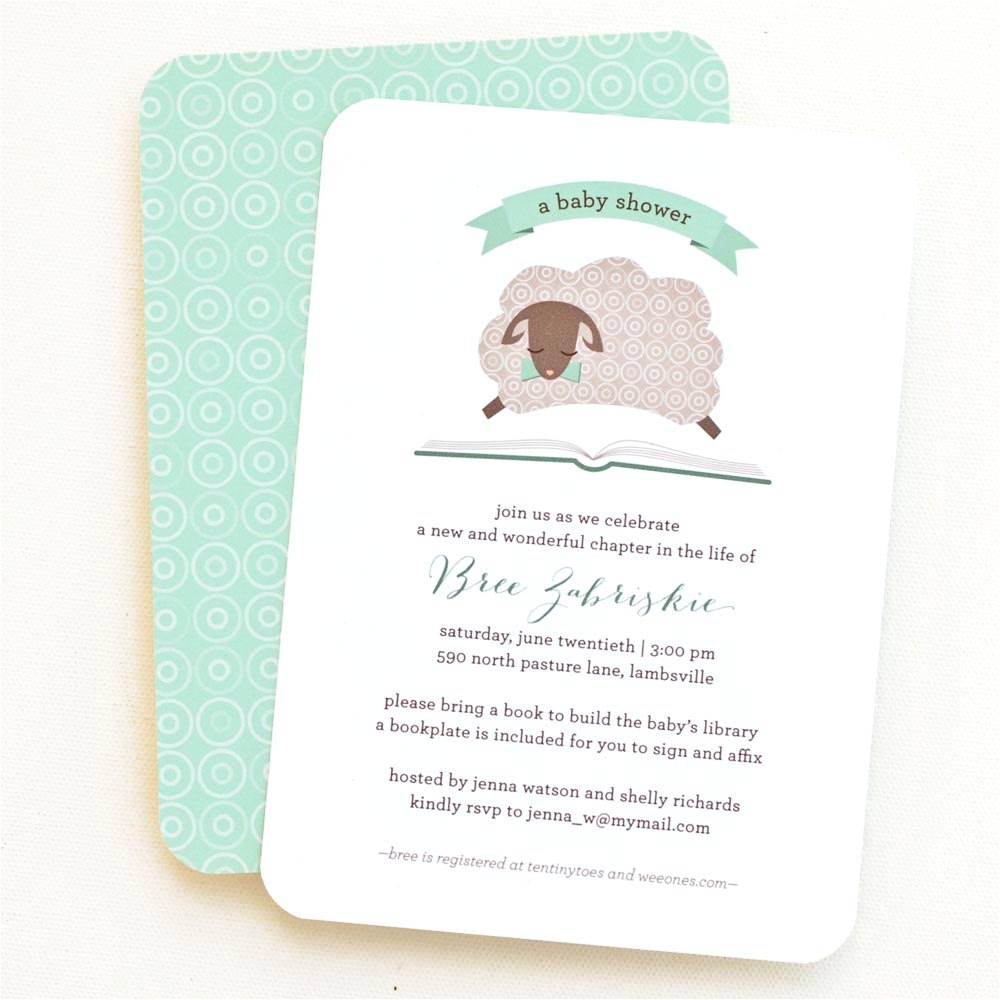 Baby Shower Invite Wording Bring A Book Bring A Book Baby Shower Invitation