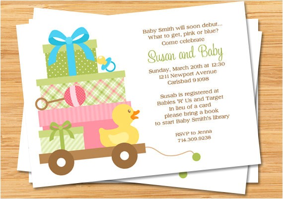 Baby Shower Invites Unisex Uni Baby Shower Invitation Print Yourself