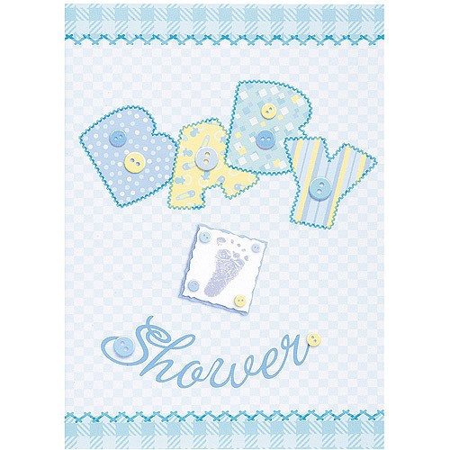 Baby Shower Invites Walmart Blue Stitching Baby Shower Invitations 8pk Walmart