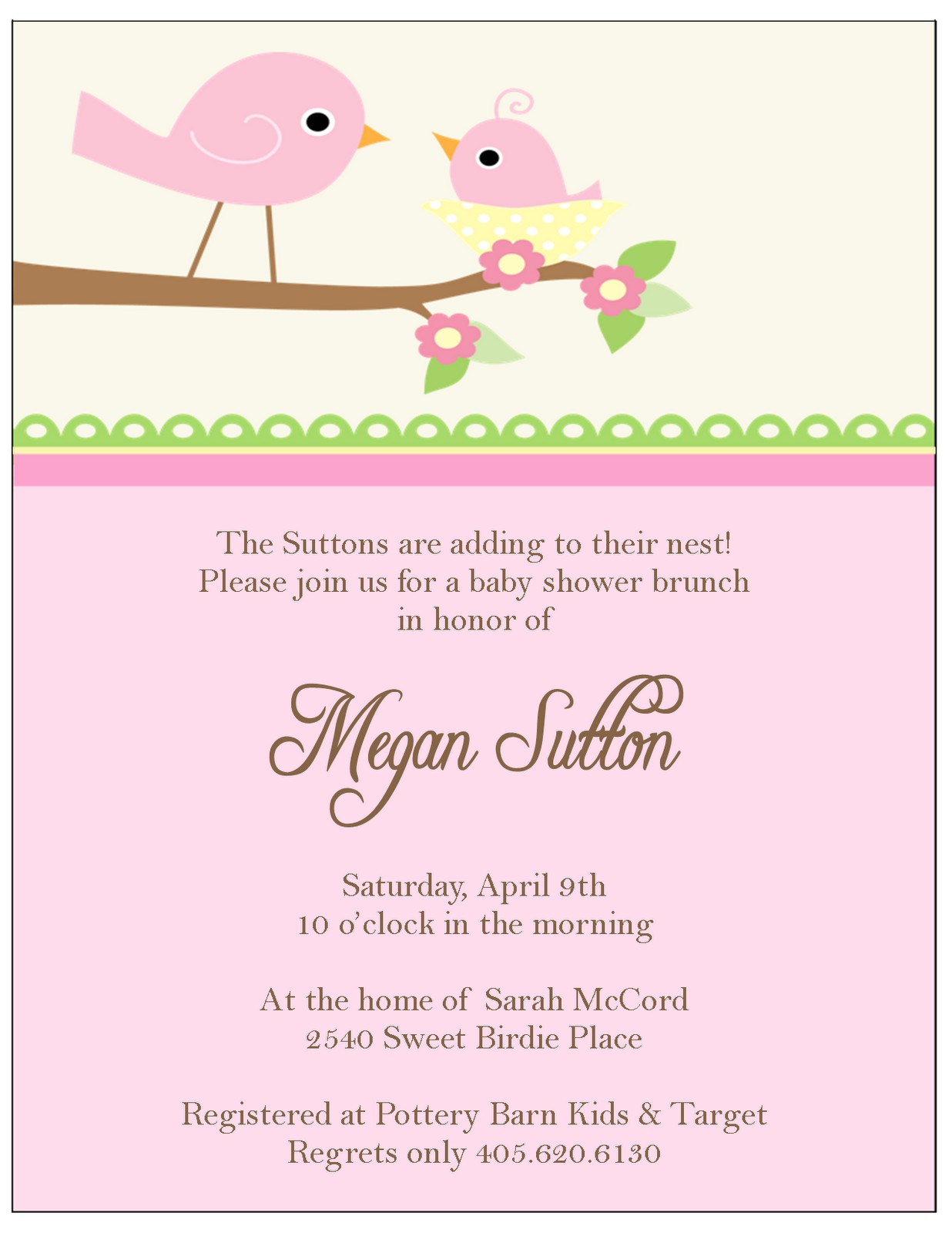 Baby Shower Invits the Sweet Peach Paperie Little Bir Baby Shower Invitations
