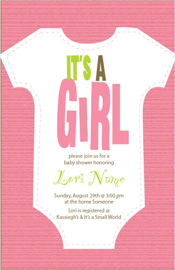 Baby Shower Its A Girl Invitations Free It S A Girl Baby Shower Invitation Printable Digital