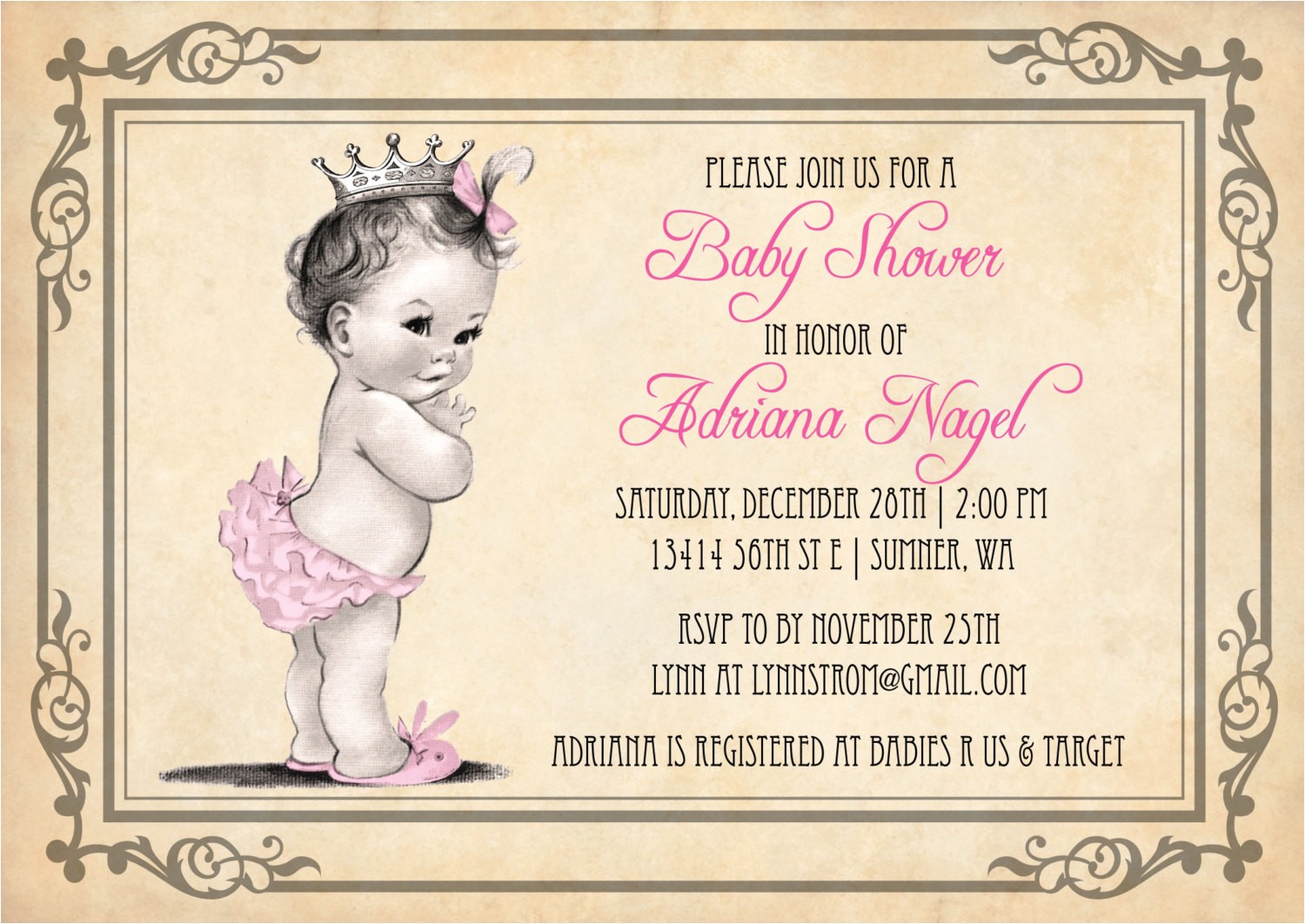 Baby Shower Its A Girl Invitations Free Princess Baby Shower Invitation Girl Vintage Princess Baby Baby Shower Its A Girl Invitations Free Princess Baby Shower Invitation Girl Vintage Princess Baby