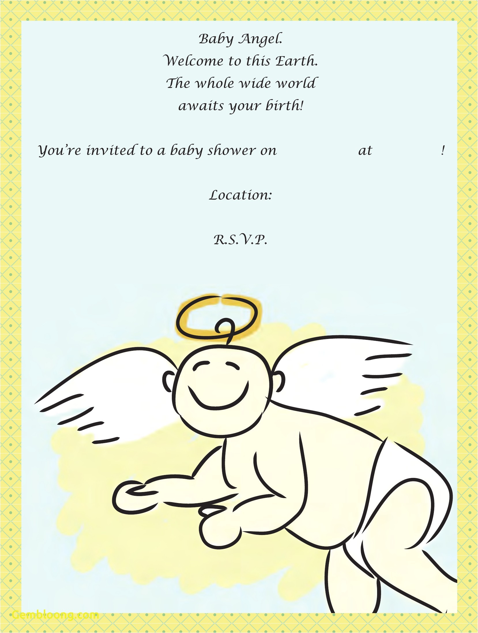 Baby Shower Poem Invite New Baby Shower Invitation Templates Free