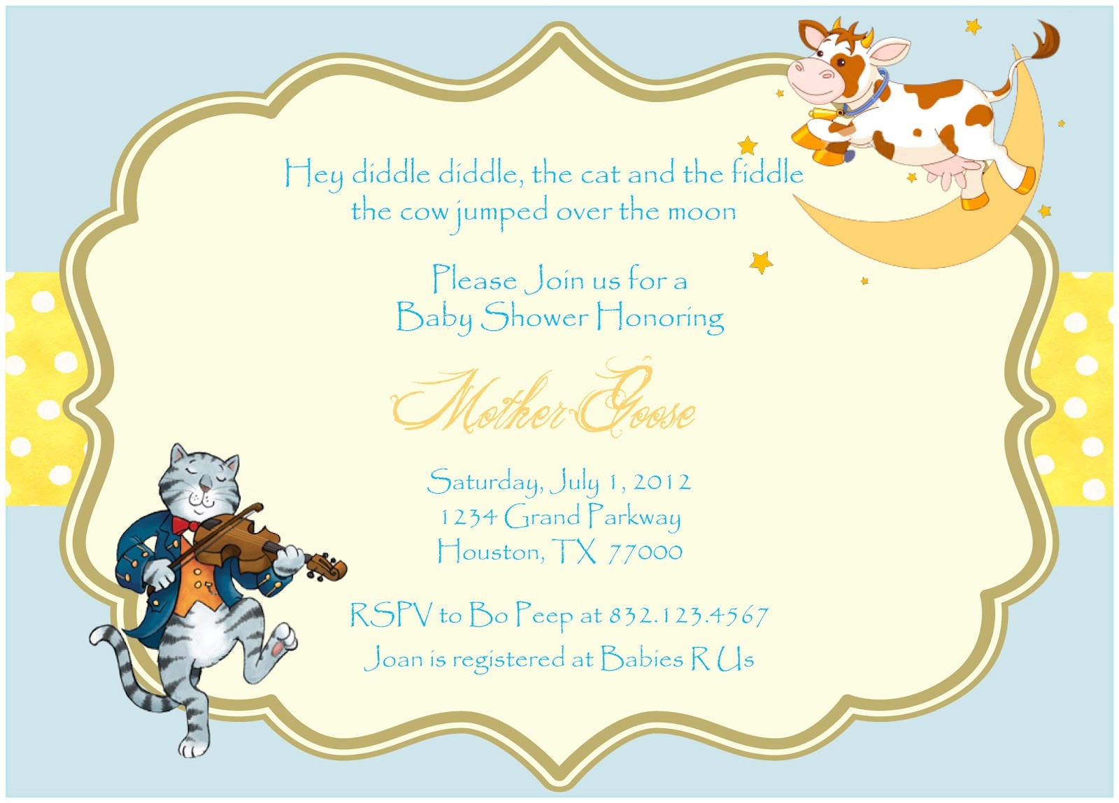Baby Shower Rhyme Invite 3 Monkeys and More Nursery Rhyme Baby Shower Invitations