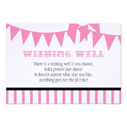 Baby Shower Wishing Well Wording On Invitations Carnival Baby Shower Wishing Well Card 3 5" X 5