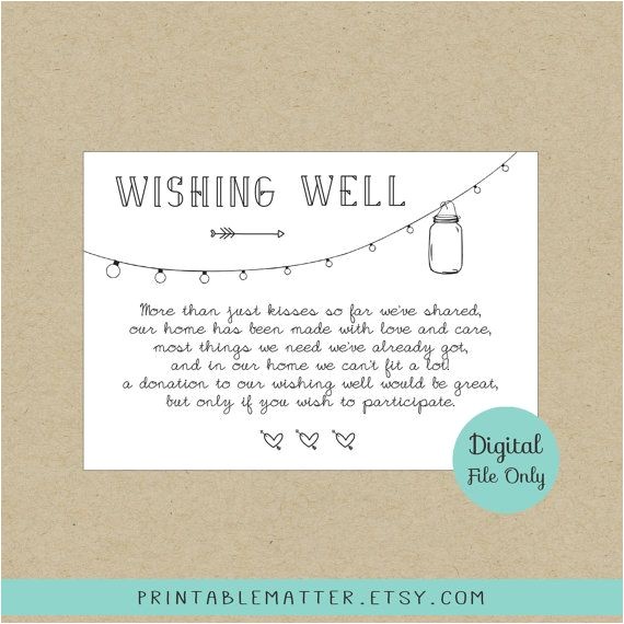 Baby Shower Wishing Well Wording On Invitations Wording for Bridal Shower Invitations Wishing Well – Mini