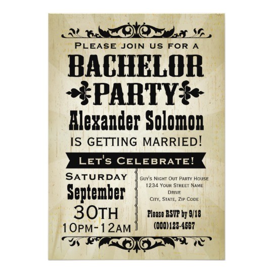 Bachelor Party Invite Sayings Vintage Country Bachelor Party Invitation