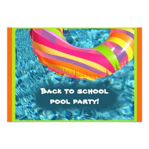 Back to School Pool Party Invitation 11 Best Back to School Pools Images On Pinterest Back